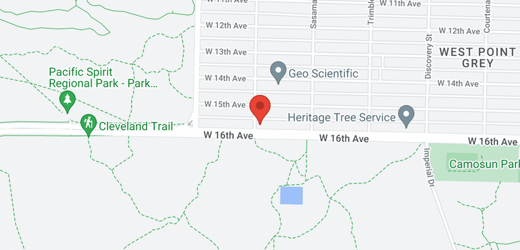 map of 4591 W 16TH AVENUE